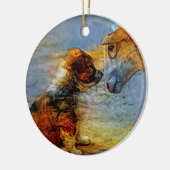 パピーの初めてのクリスマス2019英語シェパード セラミックオーナメント (左)