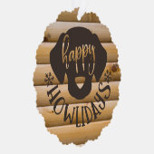 パピーの最初のポー – フェクト犬のクリスマスフォト オーナメントカード (右)