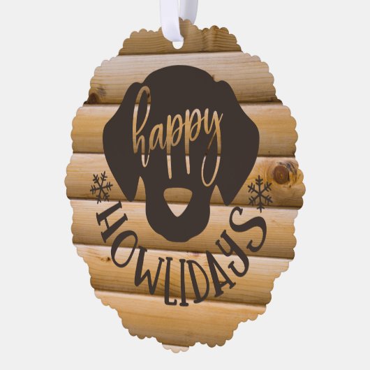 パピーの最初のポー – フェクト犬のクリスマスフォト オーナメントカード (左)