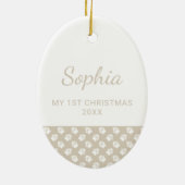 パピーの第1回クリスマスカスタムペット写真テンプレート セラミックオーナメント (裏面)