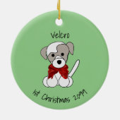 パピーの第1回クリスマスラウンドアップロード セラミックオーナメント (裏面)
