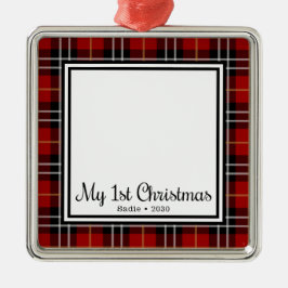 パピーの1stクリスマスフォト メタルオーナメント