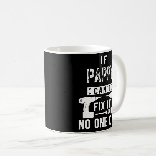 パピーもしは誰もおじいちゃんを修正できない コーヒーマグカップ (正面右)