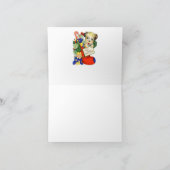 パピーインクリスマスストッキングブルーフェイクグリッター シーズンカード (内部)