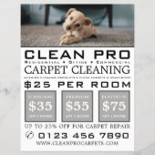 パピーオンカーペット，カーペットクリーナー，クリーニングサービス チラシ (正面)