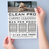 パピーオンカーペット，カーペットクリーナー，クリーニングサービス チラシ (手)