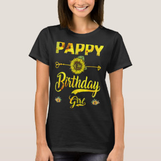 パピーカッコいいオブ誕生日ガールパパひまわり Tシャツ