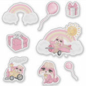 パピーガール誕生日 シール (正面)