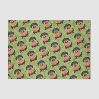 パピークリスマスダックシュントウィーナーサンタドッグ 薄葉紙