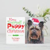 パピークリスマスホリデーペットフォトカード シーズンカード (スタンド正面)