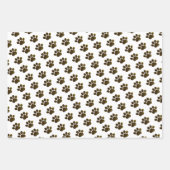 パピーサンタハットブルークリスマスホリデー ラッピングペーパーシート (正面2)