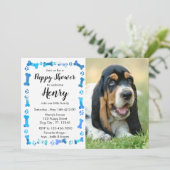 パピーシャワー – ブルーボーイペット – 犬の誕生日パピー 招待状 (スタンド正面)