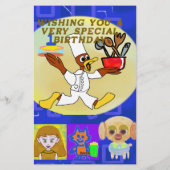 パピースイスペシフシェフダッキー(アヒルちゃん)カズーハッピーバースデー 便箋 (裏面)