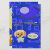 パピースイスペシフシェフダッキー(アヒルちゃん)カズーハッピーバースデー 便箋 (正面/裏面)