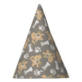 パピースクービードゥーボーン&ポープリントパターン パーティーハット (右)