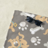 パピースクービードゥーボーン&ポープリントパターン ビーチタオル (インサイチュ)