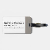 パピースクービードゥーボーン&ポープリントパターン ラゲッジタグ (裏面横)