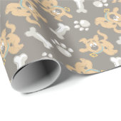 パピースクービードゥーボーン&ポープリントパターン ラッピングペーパー (ロールコーナー)