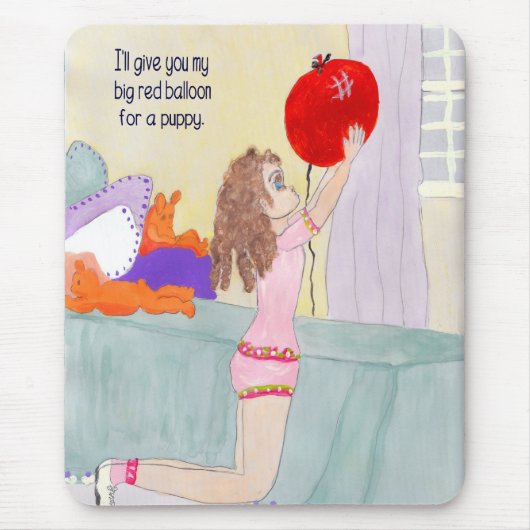 パピースマウスパッドの手描きバルーン マウスパッド (正面)