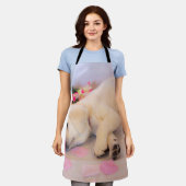 パピースリープフラワー01 エプロン (着用した状態)