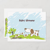 パピーズプラオーガニックネットベビーシャワー招待状 招待状 (正面/裏面)