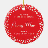 パピーズ初めてのクリスマスホリデイオーナメント セラミックオーナメント (裏面)