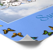 パピーチョウチョウヴァイオレットキッズルームパーソナライズされた ポスター (角)