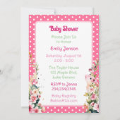 パピードウインフラワーガールズベビーシャワー 招待状 (裏面)