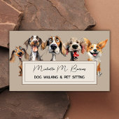 パピードッグウォーカーシッターモダンプロフェッショナル 名刺