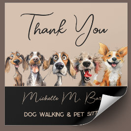 パピードッグウォーカートリマーサンキューユーモダン スクエアシール