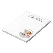 パピードッグウォーターカラーアートパーソナライズされた ノートパッド (回転)