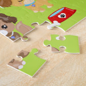 パピードッグスキャッスルブルー&レッドジグソーパズル ジグソーパズル (側面)