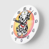 パピードッグナース時計 ラウンド壁時計 (傾斜)