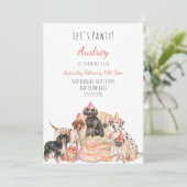 パピードッグパル誕生日ガール 招待状 (スタンド正面)