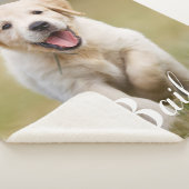 パピードッグパーソナライズされたペットゴールデンレトリバー写真 シェルパブランケット (3/4)