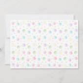 パピードッグピンク金ゴールドガール誕生日招待状 招待状 (裏面)