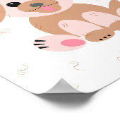 パピードッグマンガパステルニュートラルパーソナライズされたホテル ポスター (角)