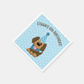 パピードッグ子供の誕生日パーティー スタンダードカクテルナプキン (角)