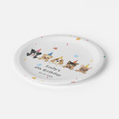 パピードッグ子供の誕生日パーティー ペーパープレート (アングル)