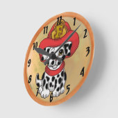 パピードッグ消防の時計 ラウンド壁時計 (傾斜)