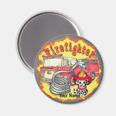 パピードッグ消防車の消防士 マグネット (正面/裏面)