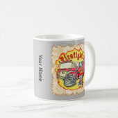 パピードッグ消防車カスタムの消防士のマグ コーヒーマグカップ (正面右)