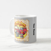 パピードッグ消防車カスタムの消防士のマグ コーヒーマグカップ (正面左)