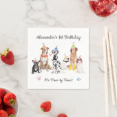 パピードッグ誕生日ドッグバースデーパーティー スタンダードカクテルナプキン (インサイチュ)