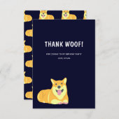 パピードッグ誕生日パウィティサンキューカード サンキューカード (正面/裏面)