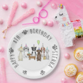 パピードッグ誕生日ポーティ ペーパープレート (パーティー)