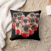 パピーパグズドッグハート |バレンタインデーのプレゼント クッション (ブランケット)