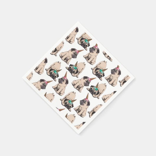 パピーパグ | Unicornパターンを目指す スタンダードカクテルナプキン (角)