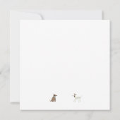 パピーパーティーモダンドッグ誕生日招待状 – スクエア 招待状 (裏面)