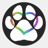 パピーブラブホワイト ラウンドシール (正面)